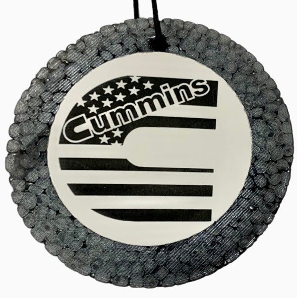 Leather Round Cummins Flag design