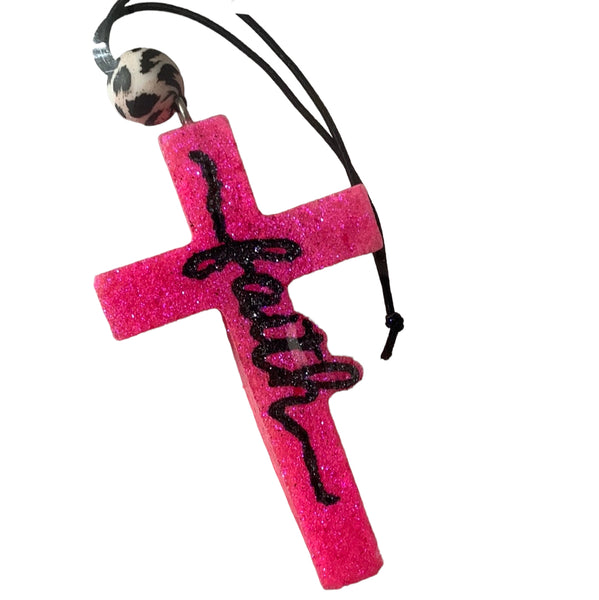 Mahogany Teakwood & Sandalwood Faith Cross