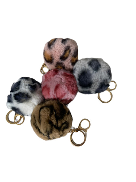 Keychain Puff Leopard