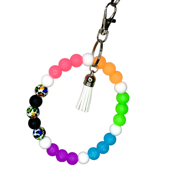 Keychain Wristlet 26 Silicone Beads