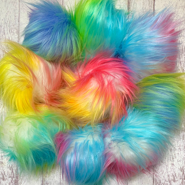 Keychain Tie Dye Pompom
