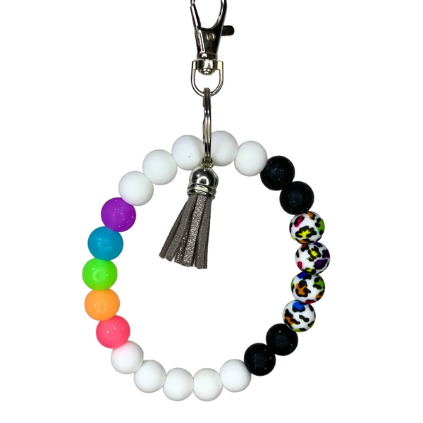 Keychain Wristlet 23 Silicone Beads
