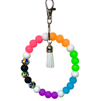 Keychain Wristlet 26 Silicone Beads